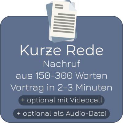 Kurze Trauerrede Nachruf